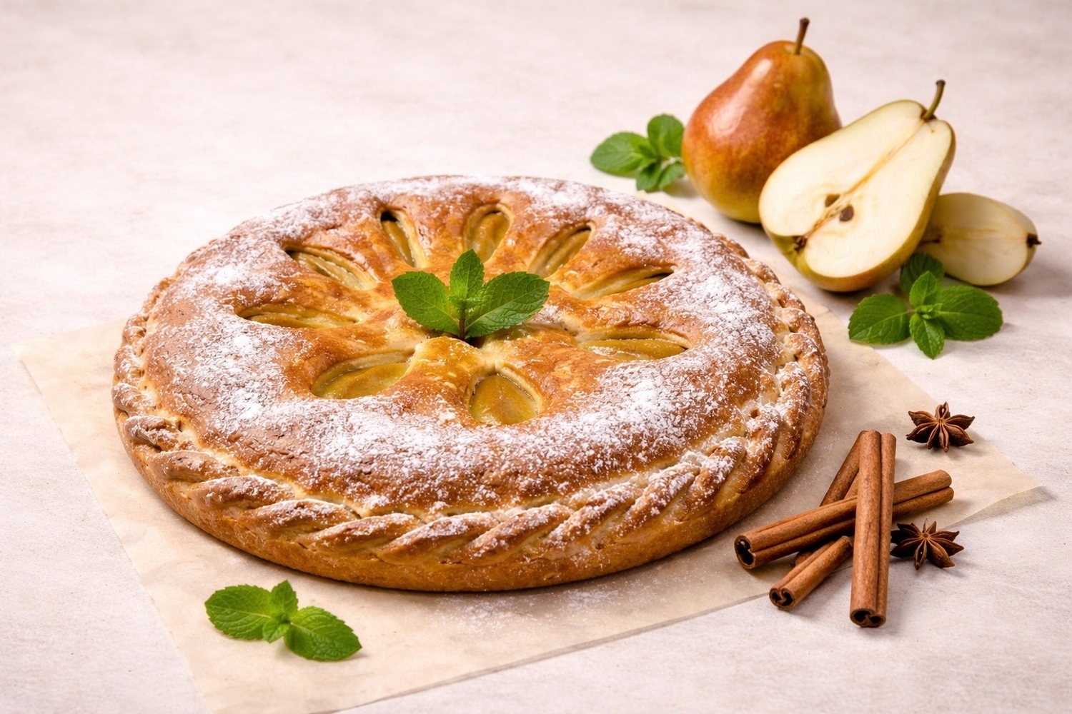 Пирог с грушей