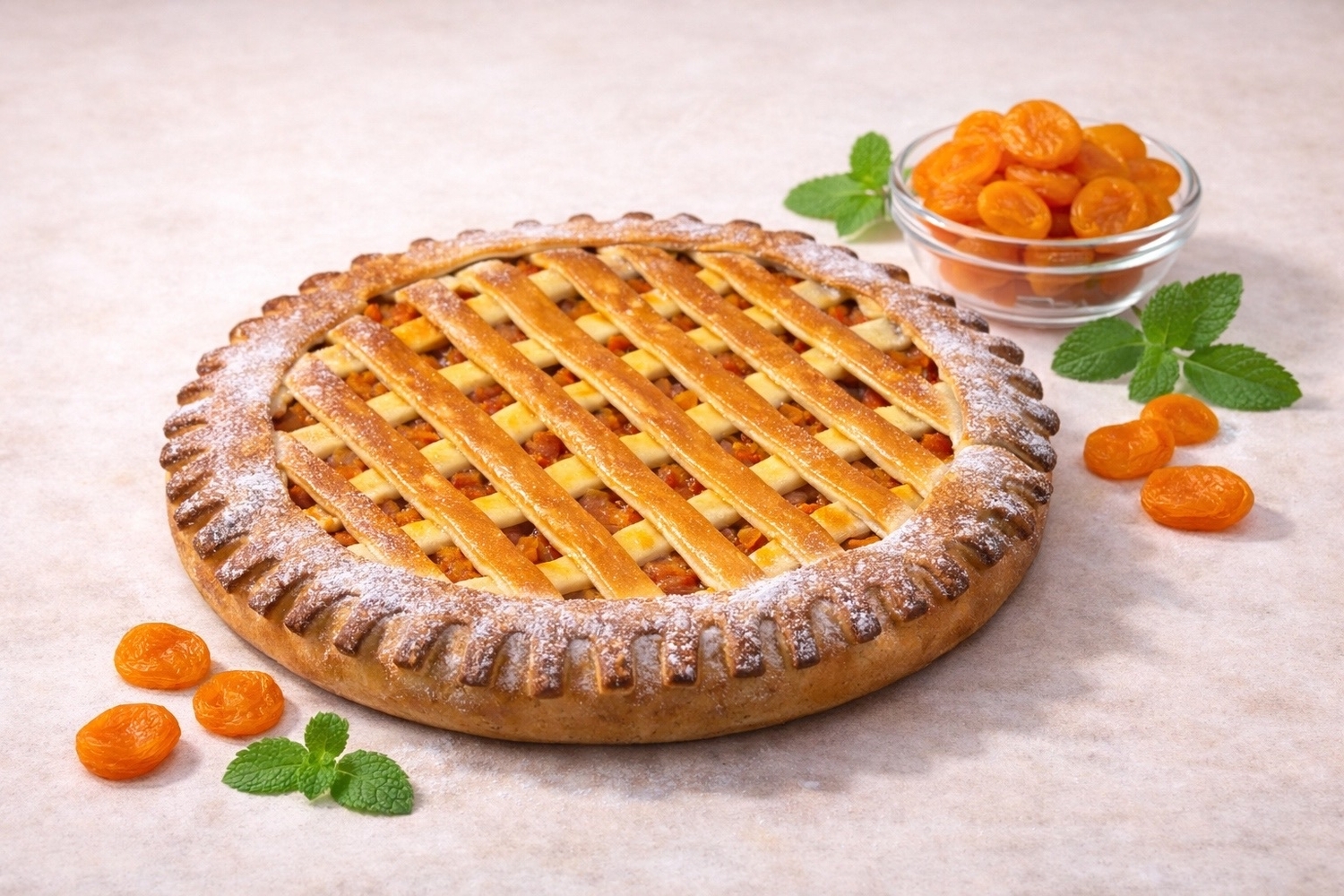 Пирог с курагой